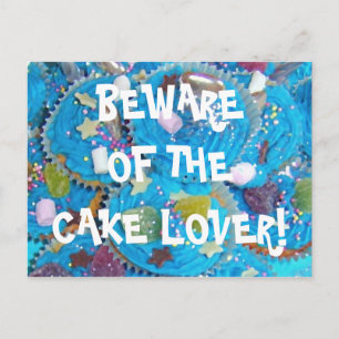 Blue Cupcakes 'cake lover' postcard