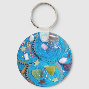 Blue Cupcakes keychain