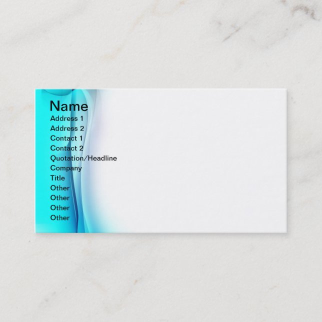 Blue curtain business card (Front)