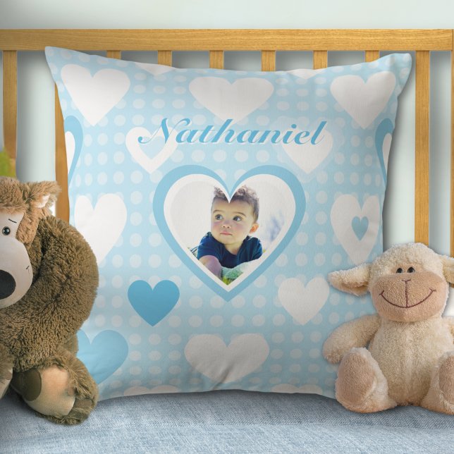 Blue Custom Baby Photo Decor Cushion (Creator Uploaded)