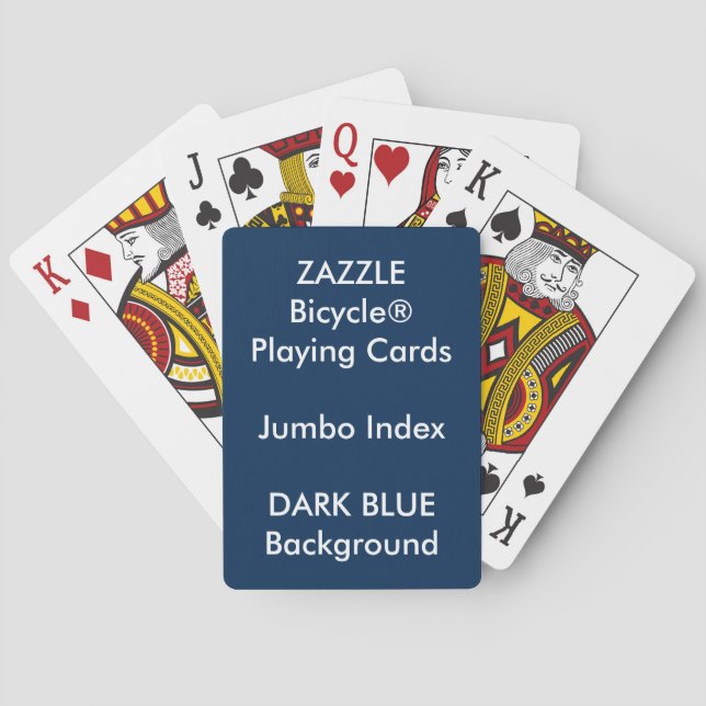 BLUE Custom Bicycle® Jumbo Index Playing Cards (Back)