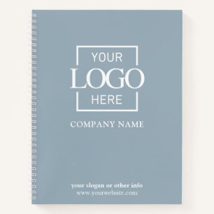 Blue Custom Business Logo Promotional Branding Notebook