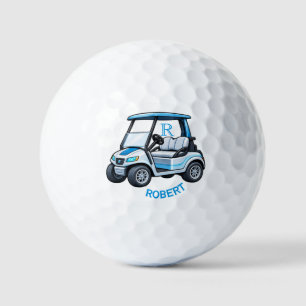 Blue Custom Cart Clubs Monogram Personalised Nam Golf Balls