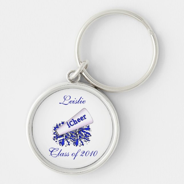 Blue Custom Cheerleader KeyChain (Front)