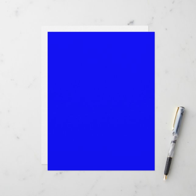 Blue Custom Letterhead (Front/Back In Situ)
