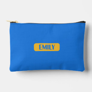 Blue Custom Name Pencil Pouch 