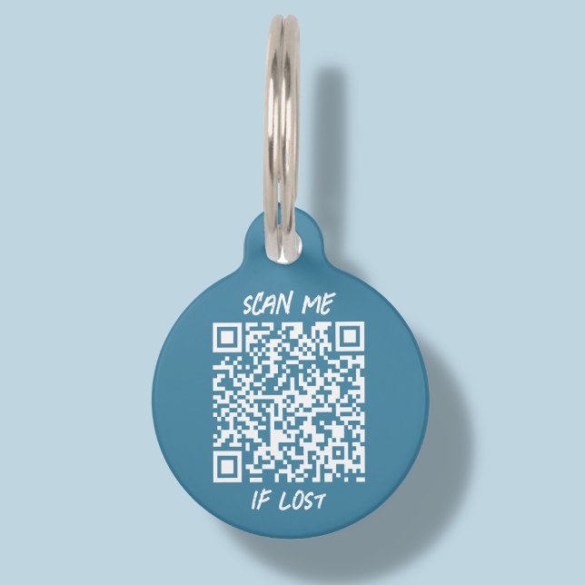 Blue Custom QR Code | Scan Pet ID Tag (Creator Uploaded)