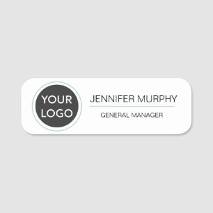 Blue Customisable Company Logo & Employee Name Tag