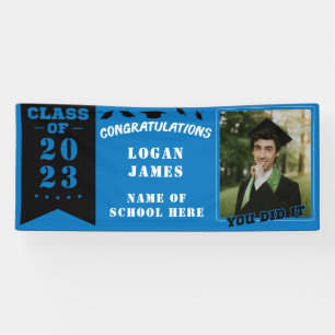 blue customised graduation 2021 with name & Photo Banner