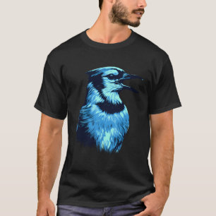 Blue Cute Bird Jay Design For Wildlife Nature Love T-Shirt