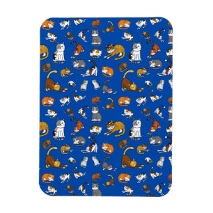 blue cute cat pattern design for cat lovers- magnet