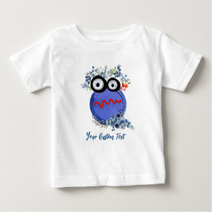 Blue Cute Collection of Little Guys Personalise Baby T-Shirt