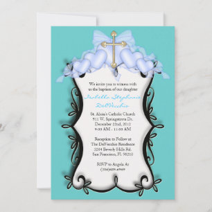 Blue CUTE Communion/Baptism Invite