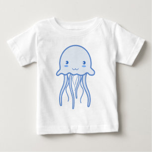 Blue Cute Jellyfish Baby T-Shirt