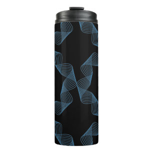 Blue, cute, simple, elegant geometric pattern art thermal tumbler