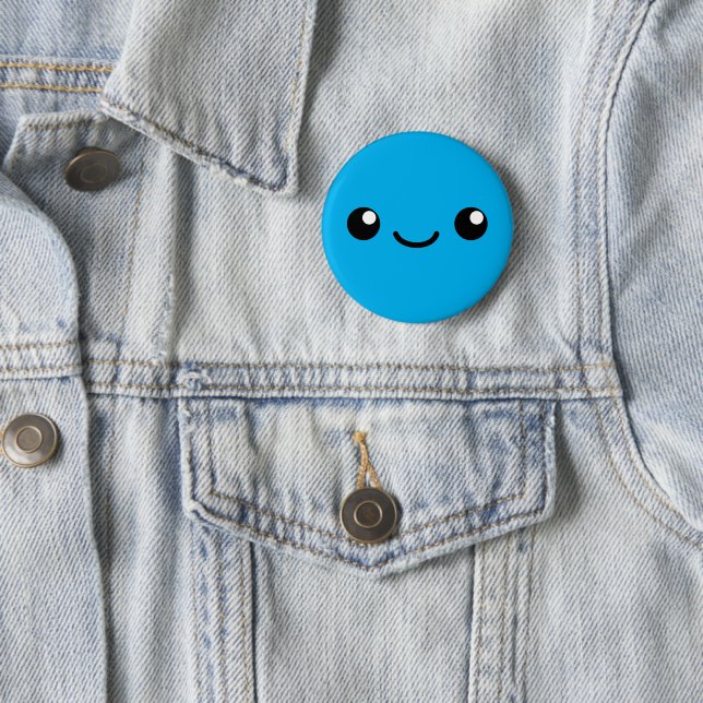 Blue Cutie 6 Cm Round Badge (In Situ)