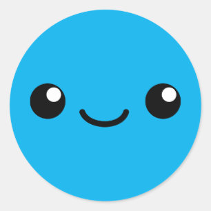 Blue Cutie Classic Round Sticker