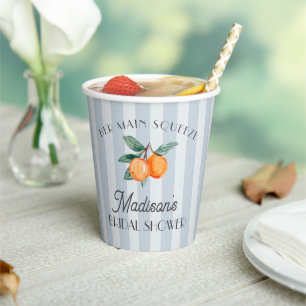 Blue Cutie Main Squeeze Citrus Bridal Shower Paper Cups