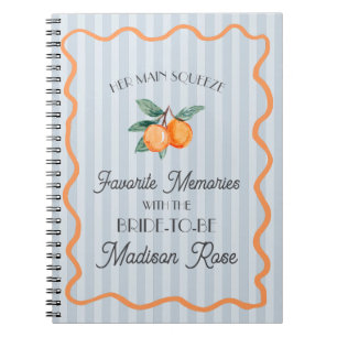 Blue Cutie Main Squeeze Favourite Memories Bride Notebook