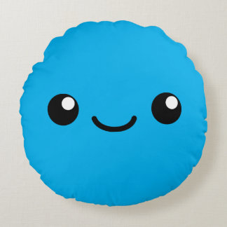 Blue cutie round cushion