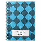 Blue Cyan Diamond Geometric Pattern Custom