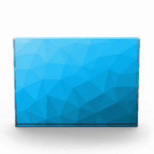 Blue cyan gradient geometric mesh pattern Triangle Photo Block