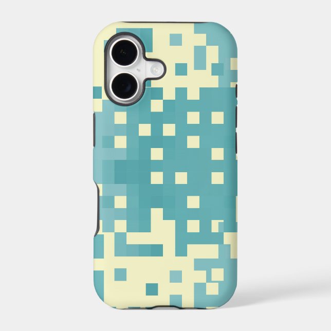 Blue & Cyan Pixel Pattern (Back)