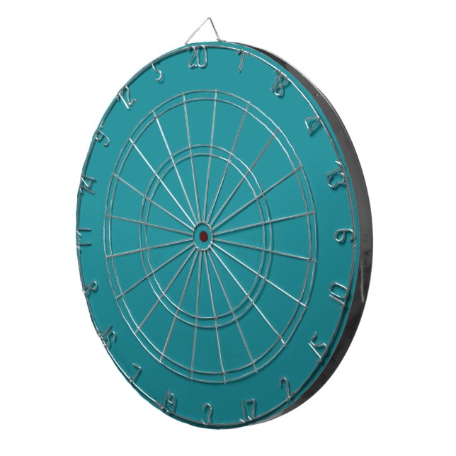 Blue Cyan Teal Turquoise Spring Season Solid Colou Dartboard (Front Right)