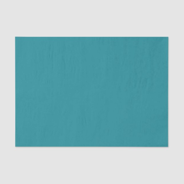Blue Cyan Teal Turquoise Spring Season Solid Colou Tissue Paper (Front)