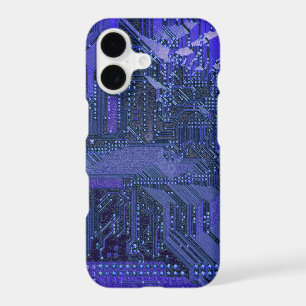 Blue Cyber Circuit Board Tech Art Electronics