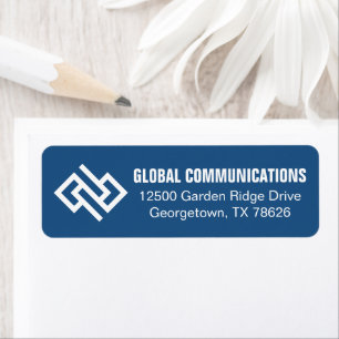 Blue Cyber Technology Company Return Address Label