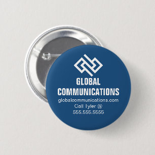 Blue Cyber Technology Computer Company Custom 6 Cm Round Badge