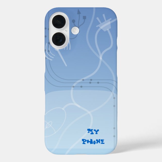 Blue Cyberspace Web 2.0 Case-Mate iPhone Case (Back)