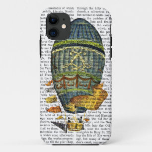 Blue Cylindrical Hot Air Balloon iPhone 11 Case