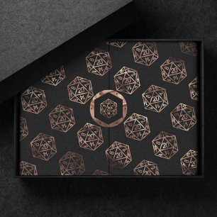 Blue D20 Pattern RPG Fantasy Tabletop Gamer Dice Tissue Paper