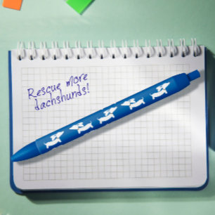 Blue Dachshund Ink Pen for Dachshund Lovers