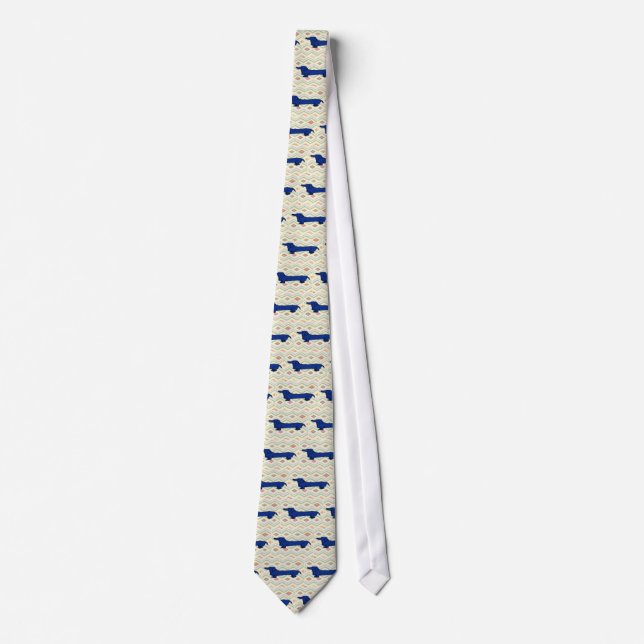 Blue Dachshund Tie (Front)