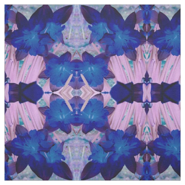 Blue Daffodils Fabric (Swatch)