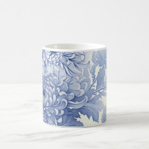 Blue Dahlia toile pattern  Coffee Mug