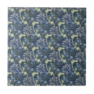 Blue Daisies by William Morris Ceramic Tile