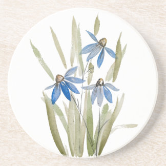 Blue Daisies Sandstone Coaster