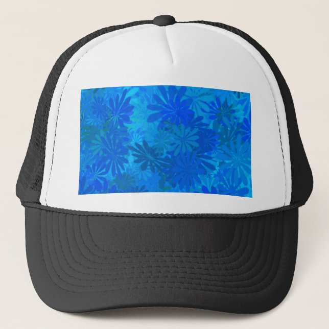 Blue Daisies Trucker Hat (Front)