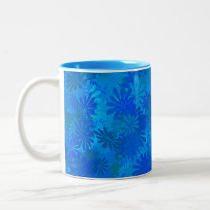 Blue Daisies Two-Tone Coffee Mug