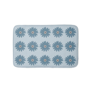 Blue Daisy Bath Mat
