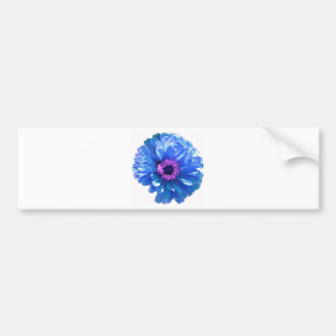 Blue daisy blue floral photo bumper sticker
