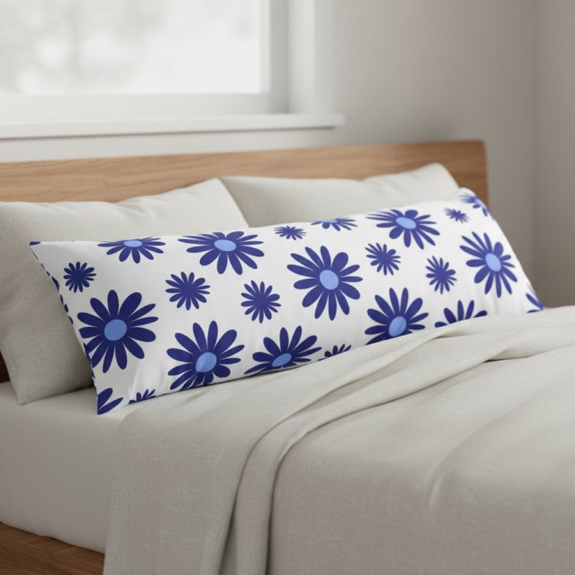 Blue Daisy Body Cushion (blue daisy body pillow)
