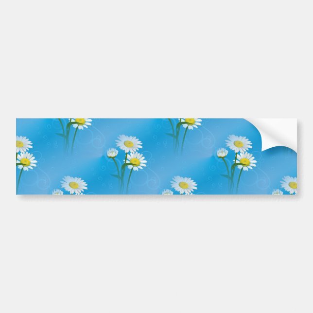 blue daisy bumper sticker (Front)