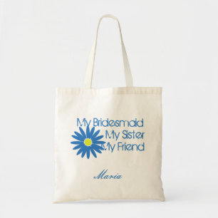 Blue Daisy/ Customisable Tote Bag