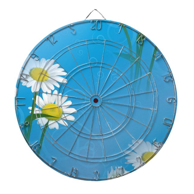 blue daisy dartboard (Front)