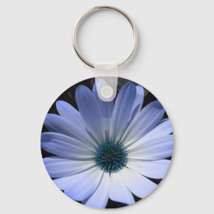 Blue Daisy Flower Keychain